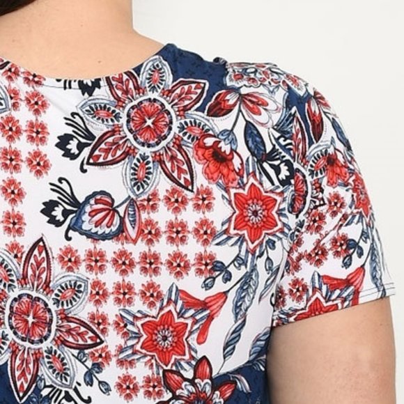 Patchwork Print Floral Dress Wrap - Picture 6 of 9